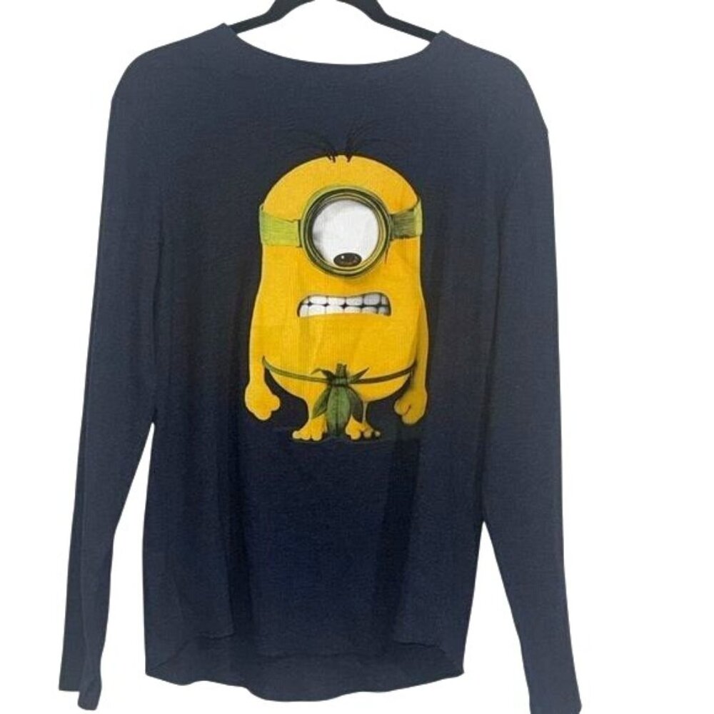 Minions Long Sleeve Graphic Tee Shirt L/G 42-44 Blue